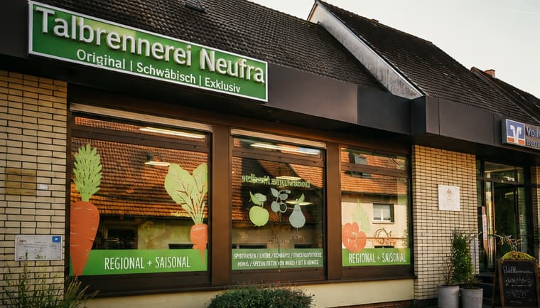 Innenraum des Hofladens in Neufra